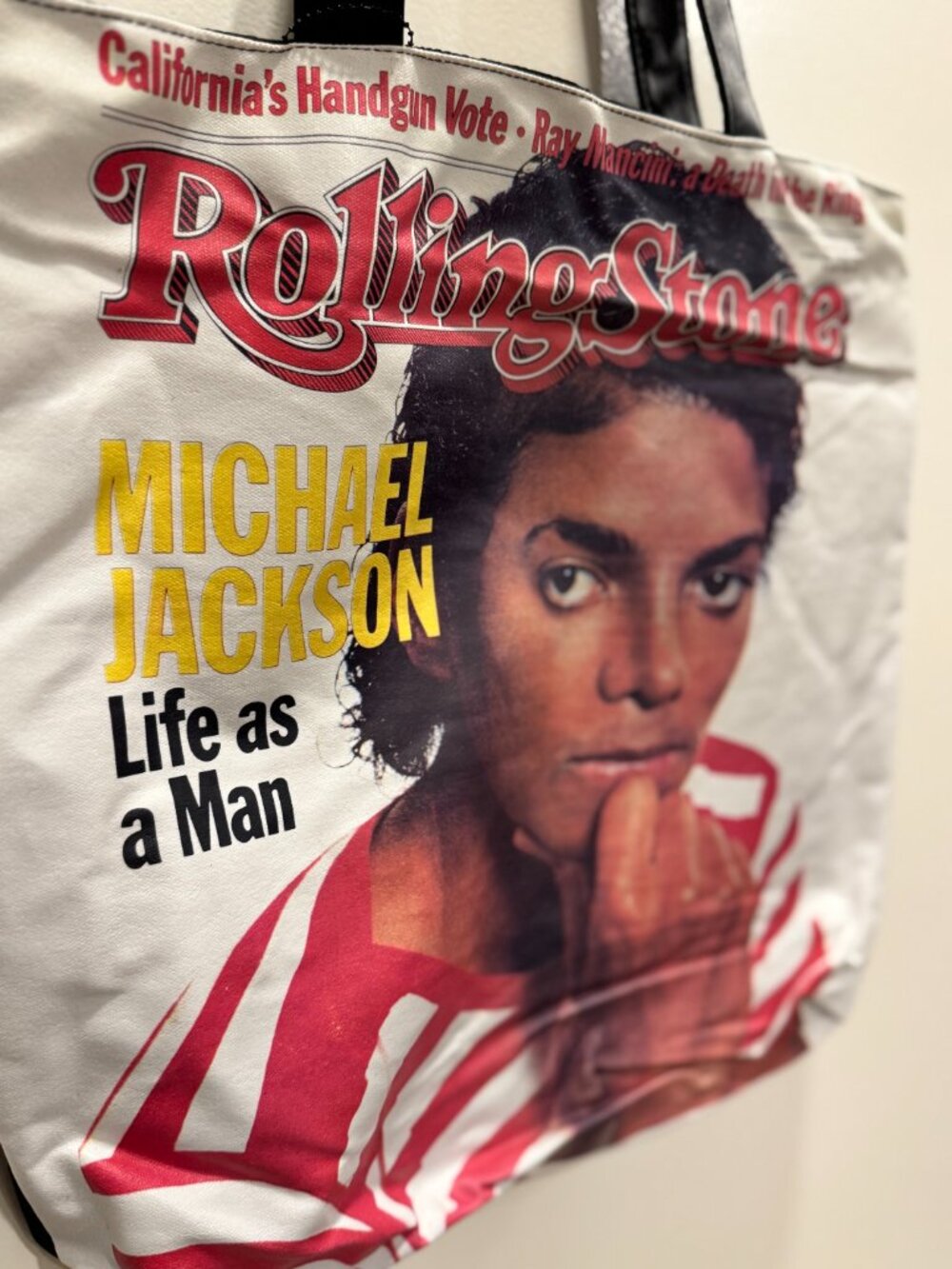 NWT Limited Edition Michael Jackson Rolling Stone Tote Bag – Iconic MJ Cover - Picture 4 of 9